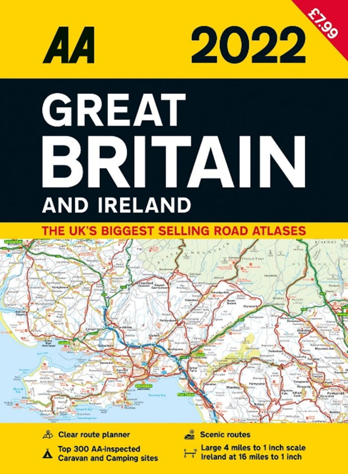 AA 2022 Road Atlas of Great Britain and Ireland Bittern Books