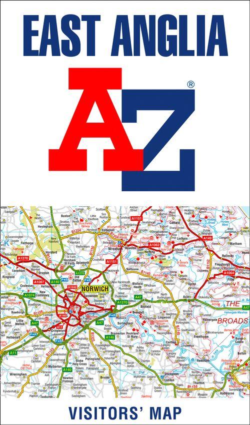 A-Z East Anglia Visitors Map